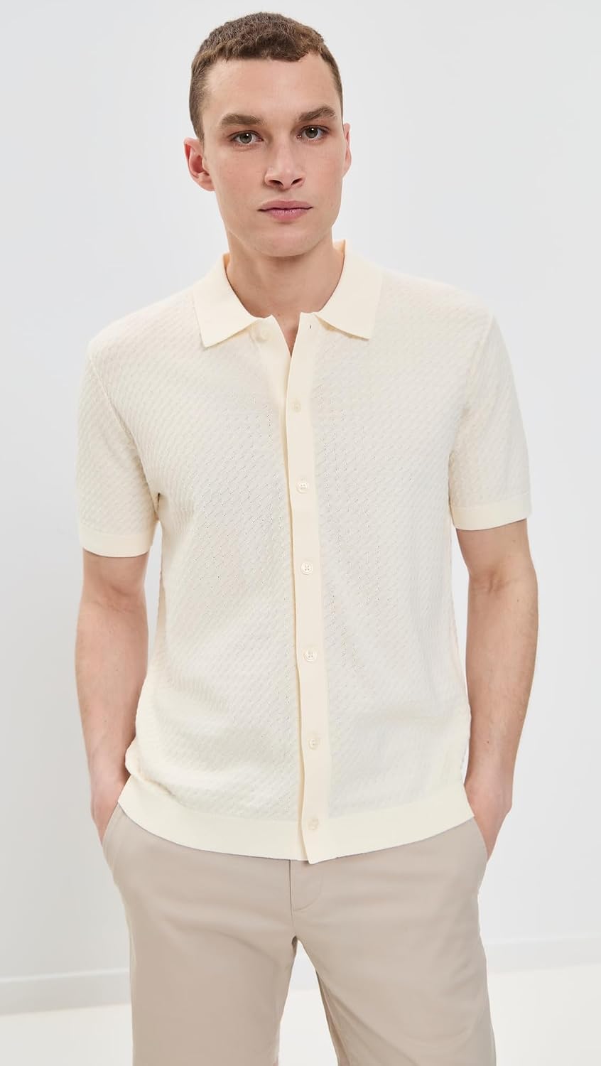 Theory Men's Cairn Short Sleeve Shirt in Cotton