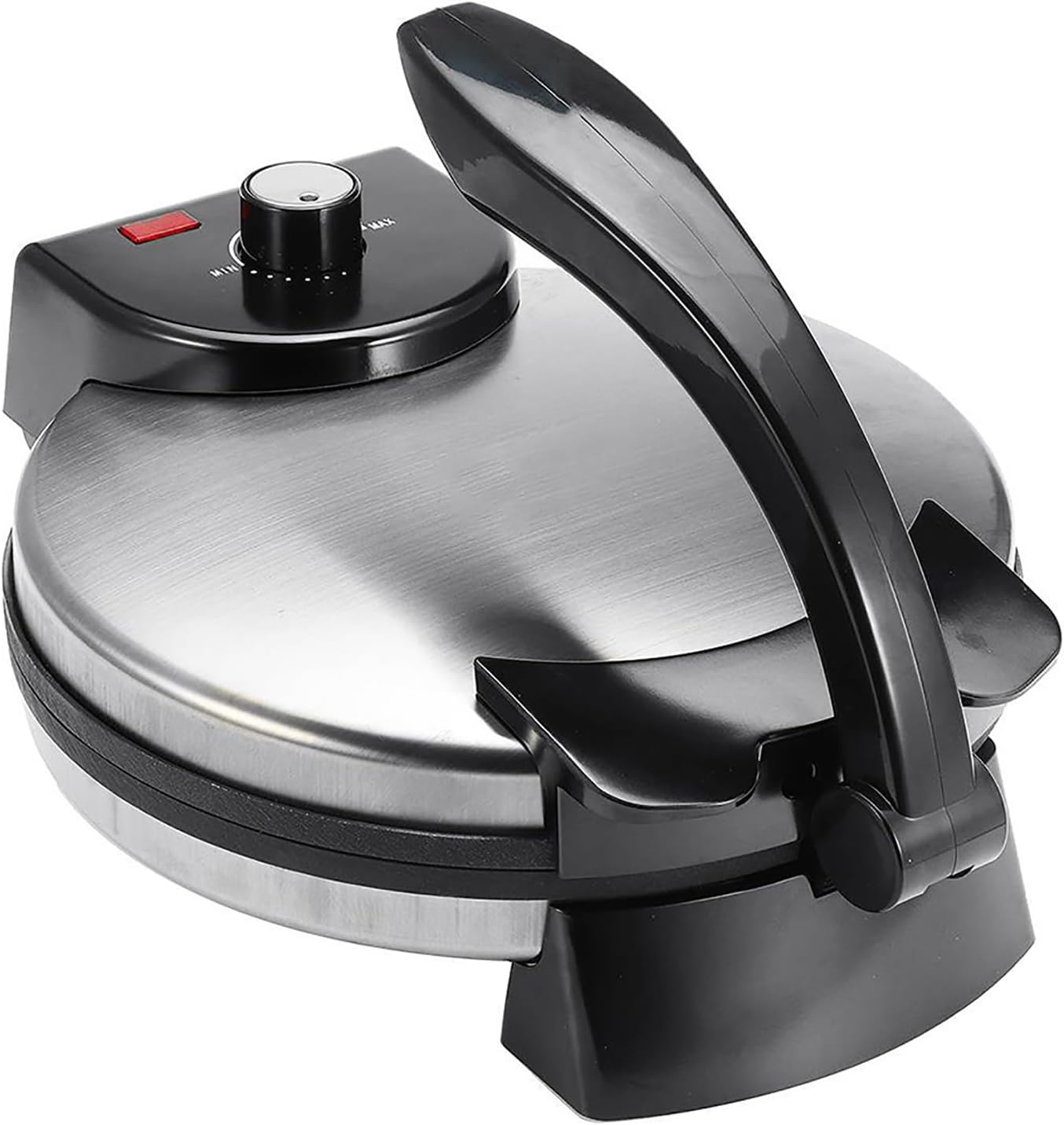 12-Inch Electric Roti Maker & Tortilla Machine – Automatic with Indicator Lights, Adjustable Temperature, Double-Sided Heating for Perfect Quesadillas & Cooked Flatbreads