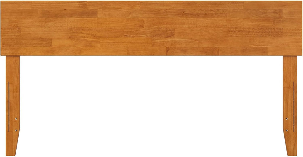 AFI, Orlando Queen Adjustable Modern Solid Wood Panel Headboard, Light Toffee