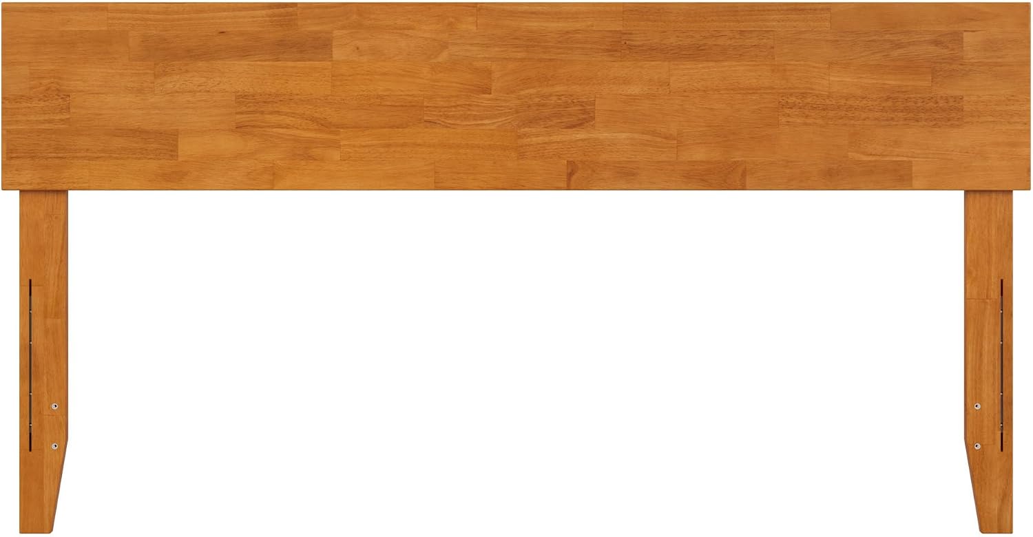 AFI, Orlando Queen Adjustable Modern Solid Wood Panel Headboard, Light Toffee