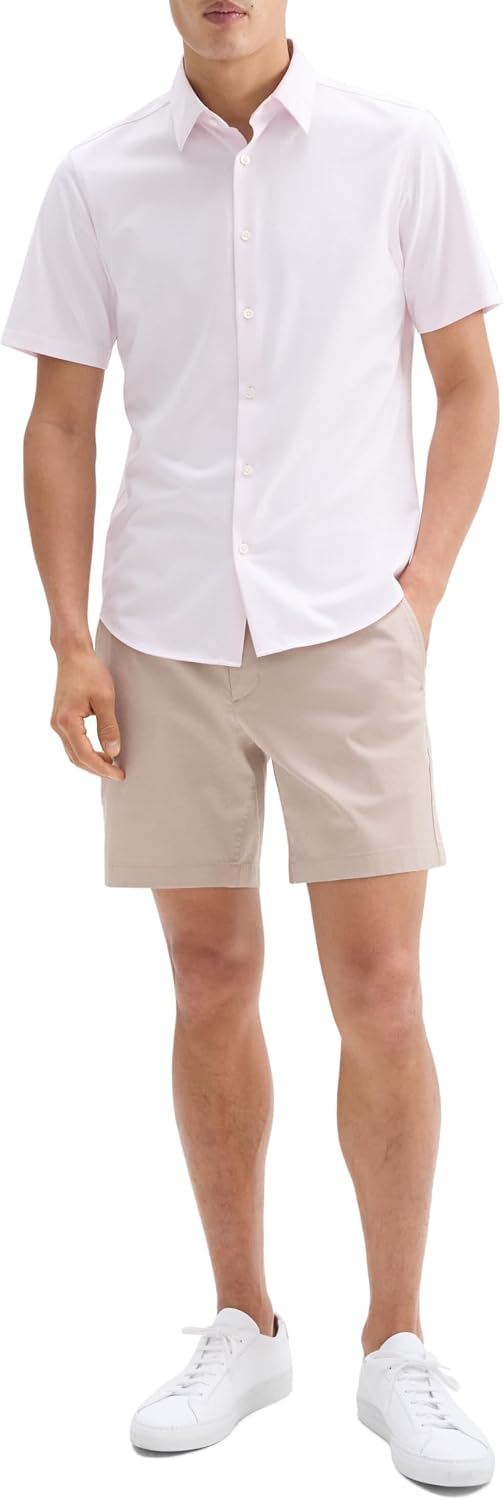 Theory Men's Irving Short Sleeve in Structure Knit