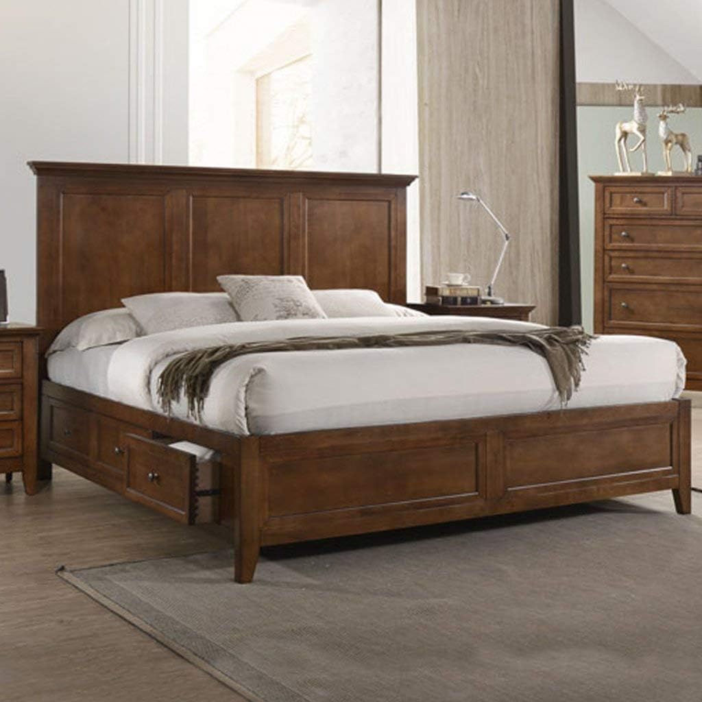 Intercon San Mateo Queen Size 5 Piece Storage Bedroom Set Tuscan Finish