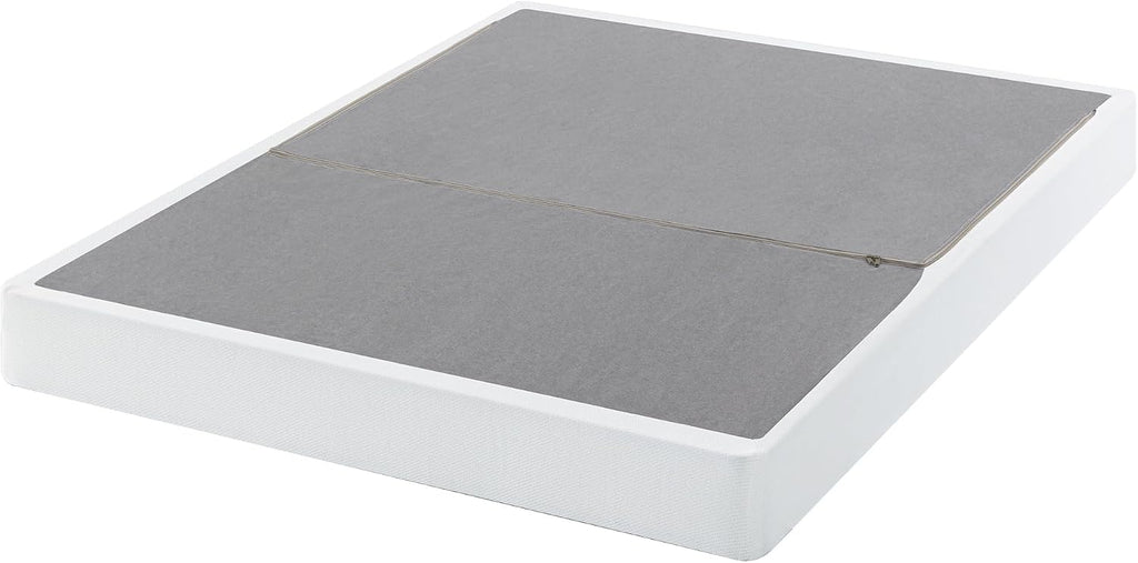 ZINUS 7.5 Inch Box Spring with Cover, No Assembly Mattress Foundation, Sturdy Metal Structure, Full, White
