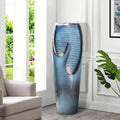 watnature 38.7'Tall Outdoor Water Fountains and Waterfalls - Indoor Water Urn Fountain, Modern Floor Standing Water Fountains with LED Lights and Pump for Garden, Patio, House Decor