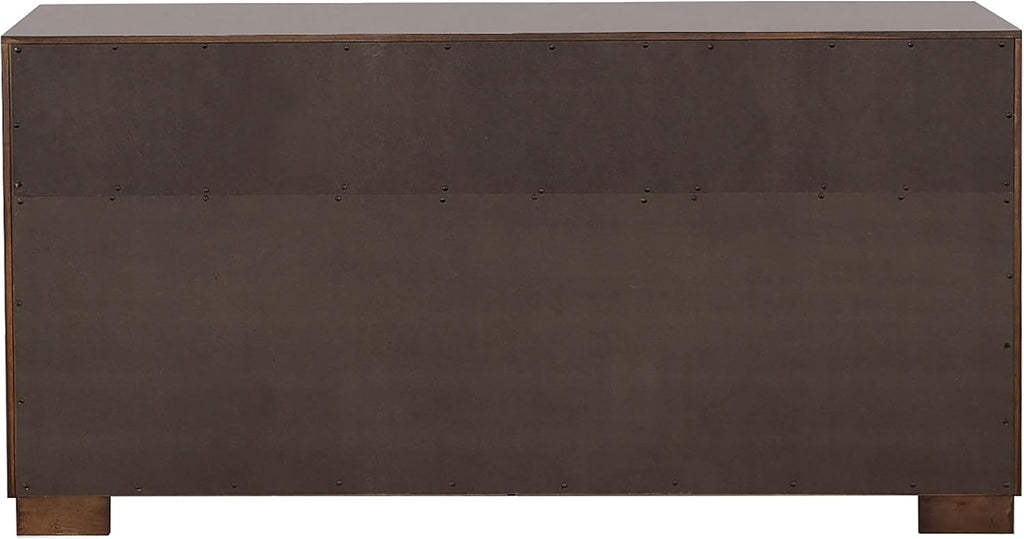 Coaster Home Furnishings Jessica Contemporary 5-Piece Bedroom Set Queen Size LED Panel Bed Frame 43-inch Headboard Cappuccino 200711Q-S5P