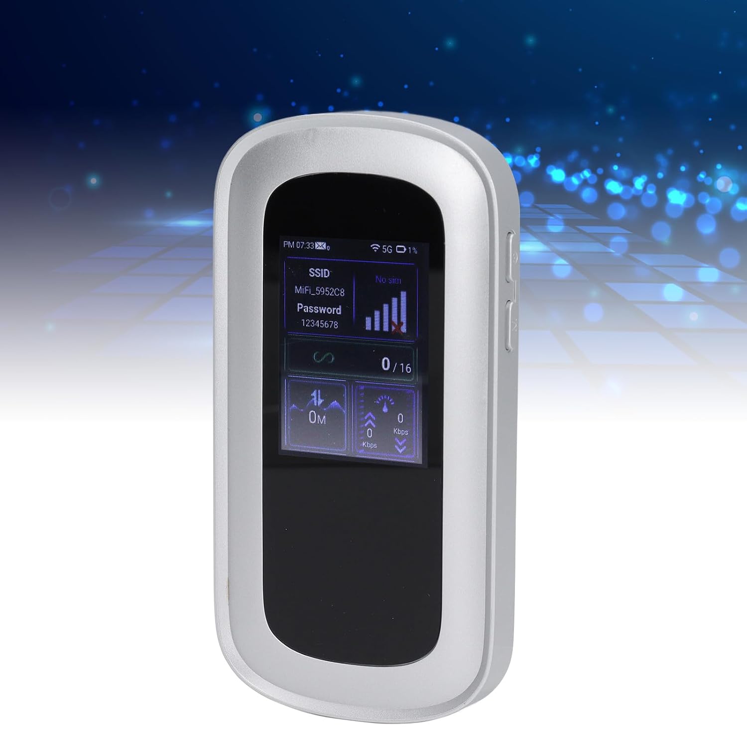 5G Mobile Hotspot, High Speed Portable WiFi Router with Dual Band Connectivity for Travel and Gaming, Silver ABS 135x70x13mm