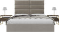 Vänt Upholstered Wall Mounted Velvet Headboard Panels - Midas Layout - 78' X 46'- Configuration of 8 Individual Panels - Recommended for King-Cal King - Velvet/Sand Storm