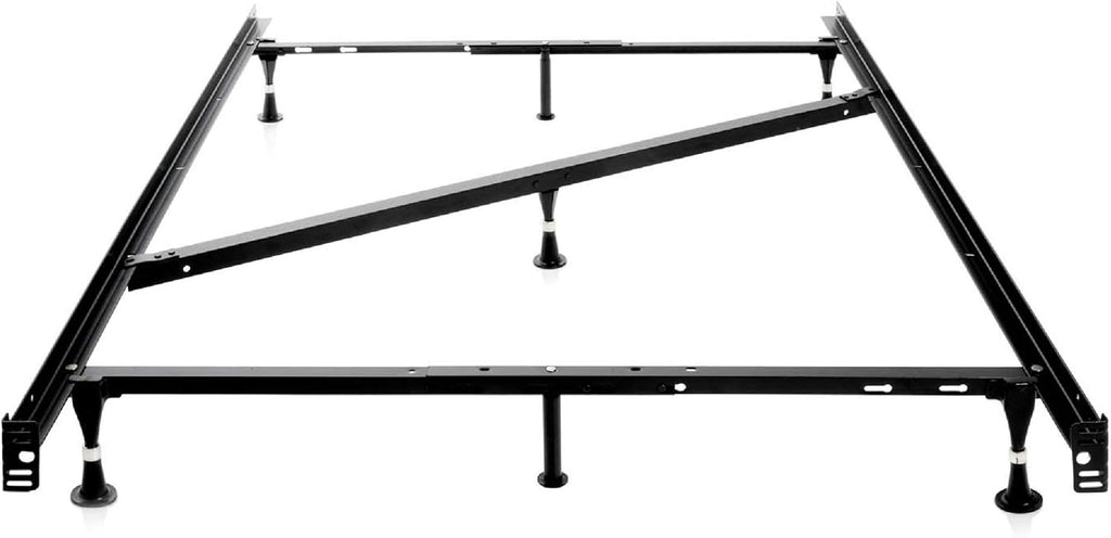 STRUCTURES Heavy Duty Adjustable Metal Bed Frame with 7 Legs, Center Support and Glides Only - Queen, Full XL, Full, Twin XL, Twin