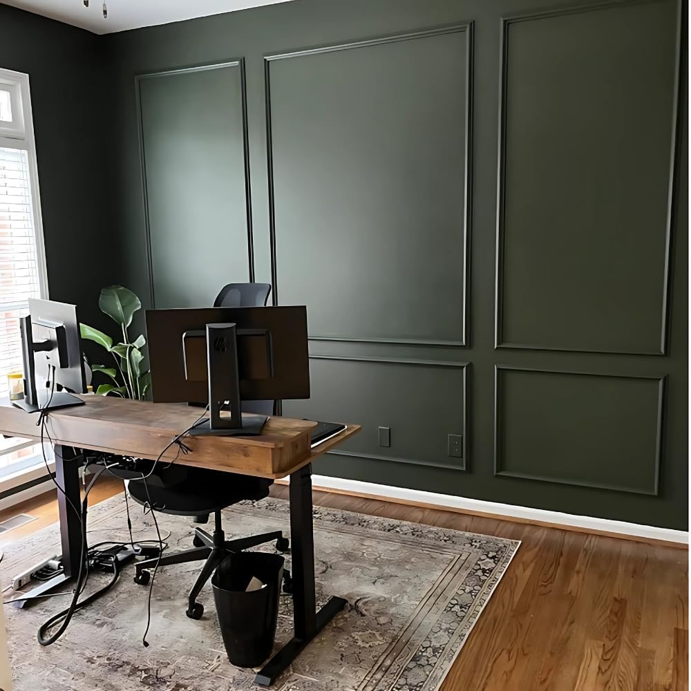 Peel and Stick Wall Molding Kit – Pre Cut Wainscoting Panels, DIY Molding Trim for Walls, Easy Install Accent Wall Kit, Peel and Stick Wainscoting Panels, Wainscoting Panels