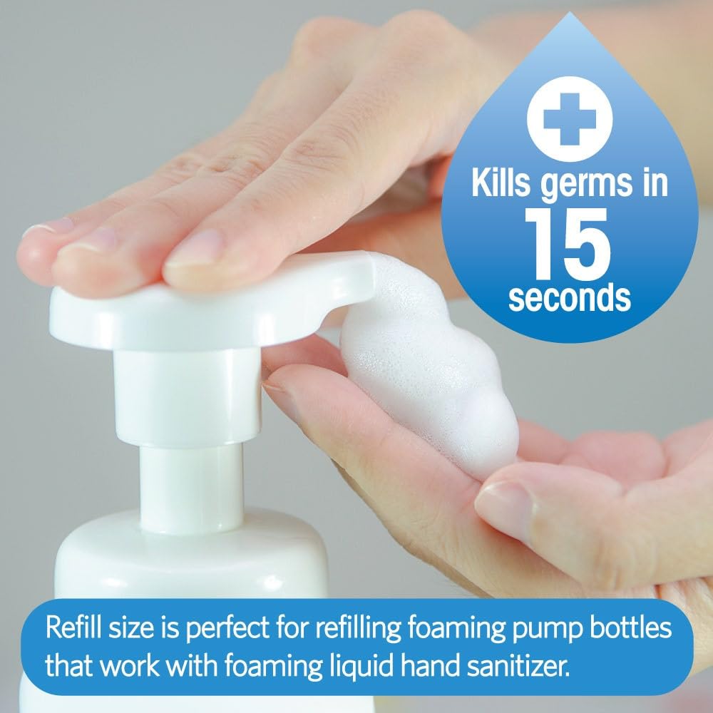 ForPro Alcohol-Free Foaming Instant Hand Sanitizer, Moisturizing, Dye-Free Formula, Fragrance Free, 1 Gallon Refill (Pack of 4)
