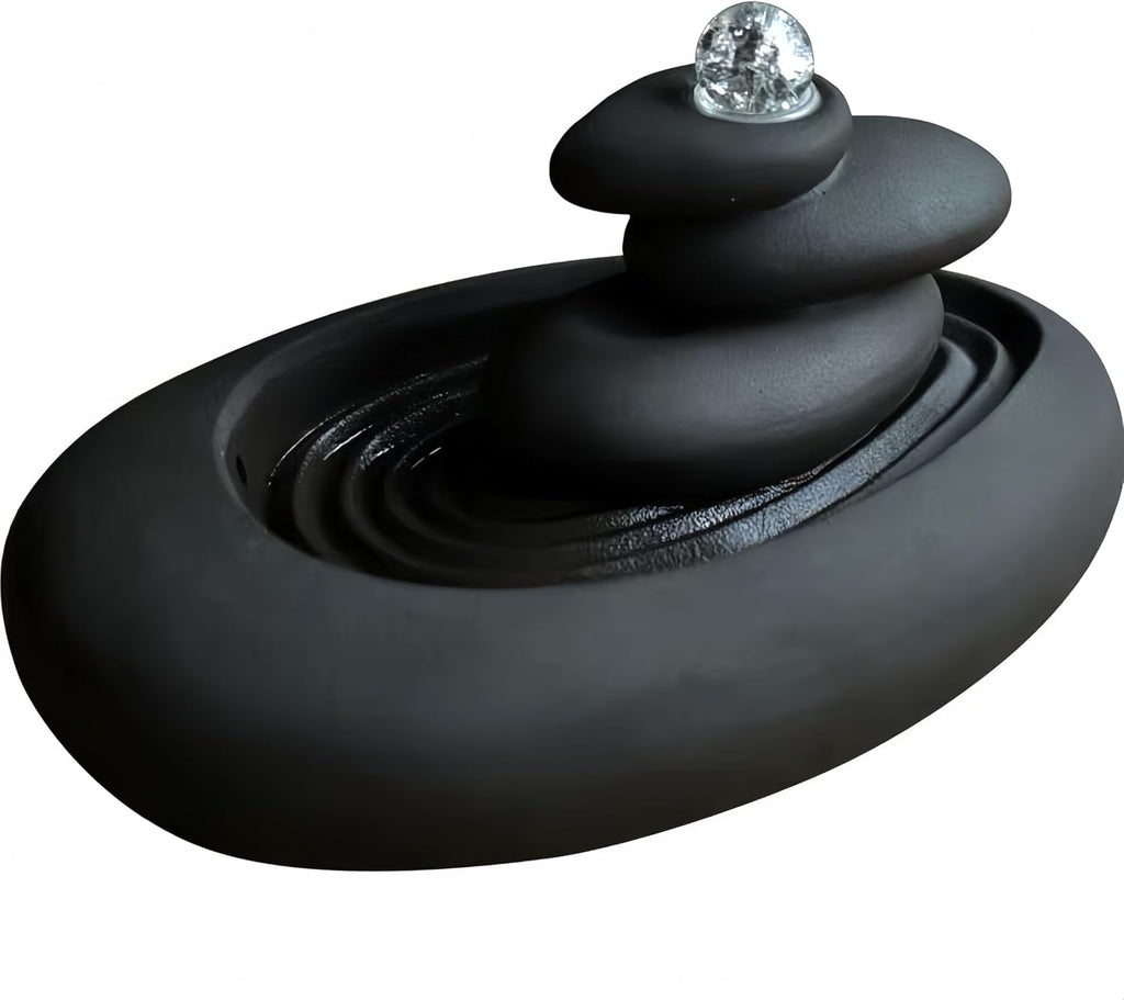 Tabletop Water Fountain Indoor - Water Fountain Decor for Meditation, Relaxation for Yoga, Study, Tea, Living Room, Office, Beauty Club Decor