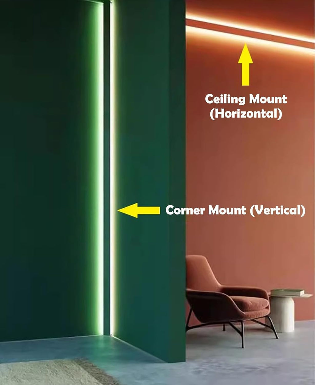 LED Light Channel for Game Room Decor, Aluminum Indirect Lighting Crown Molding, 29.5ft Wall Trim - No LED Strips Needed, Stylish Home Accent for Modern Interiors