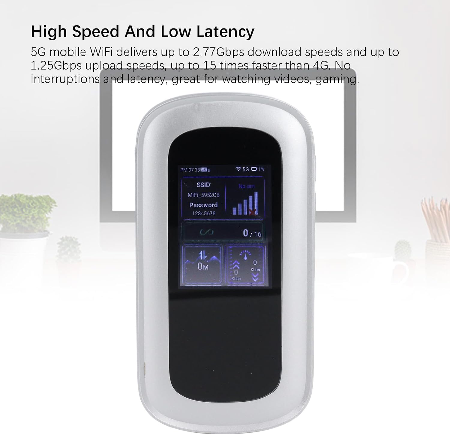 5G 6 Mobile Hotspot, Support 16 Devices 300Mbps Unlocked Internet Router Devices with SIM Card Slot, Travel Hotspot for Travel Camping Security Camera