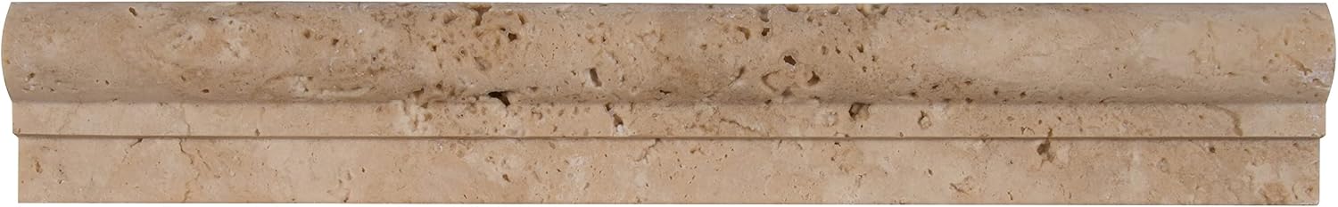 MSI Chiaro Crown Molding 2 in. x 12 in. Honed Travertine Wall Tile for Bathroom, Kitchen Backsplash, Accent Tile, and Shower