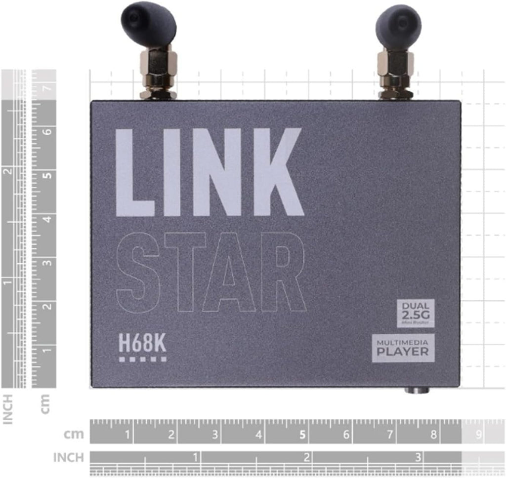 LinkStar-H68K-1432 Router with Wi-Fi6, 4GB RAM 32GB eMMc, Dual-2.5G & dual-1G Ethernet, 4K output, Android 11, Ubuntu OpenWRT