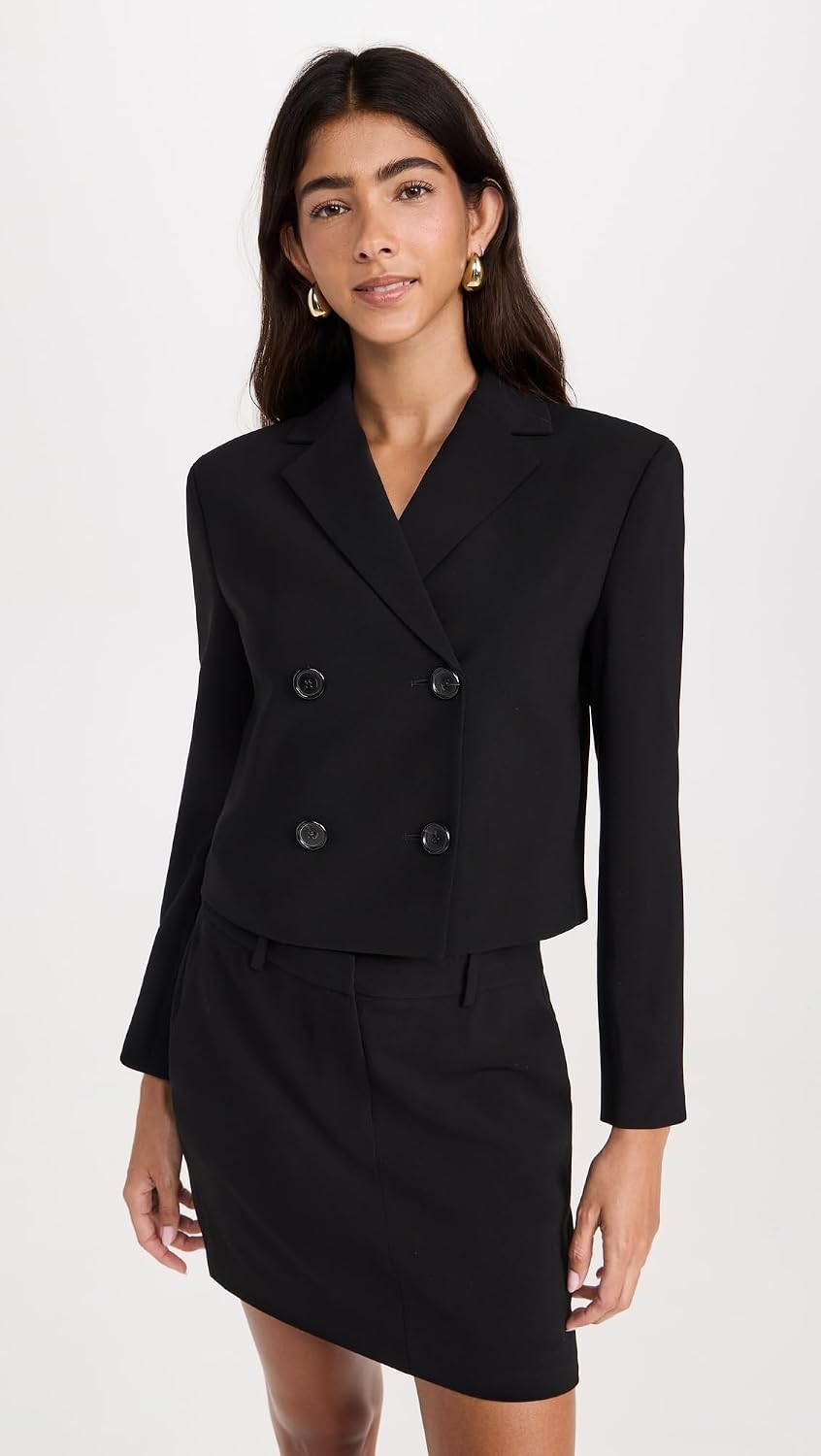 Theory Women's Crop Double Breasted Jacket