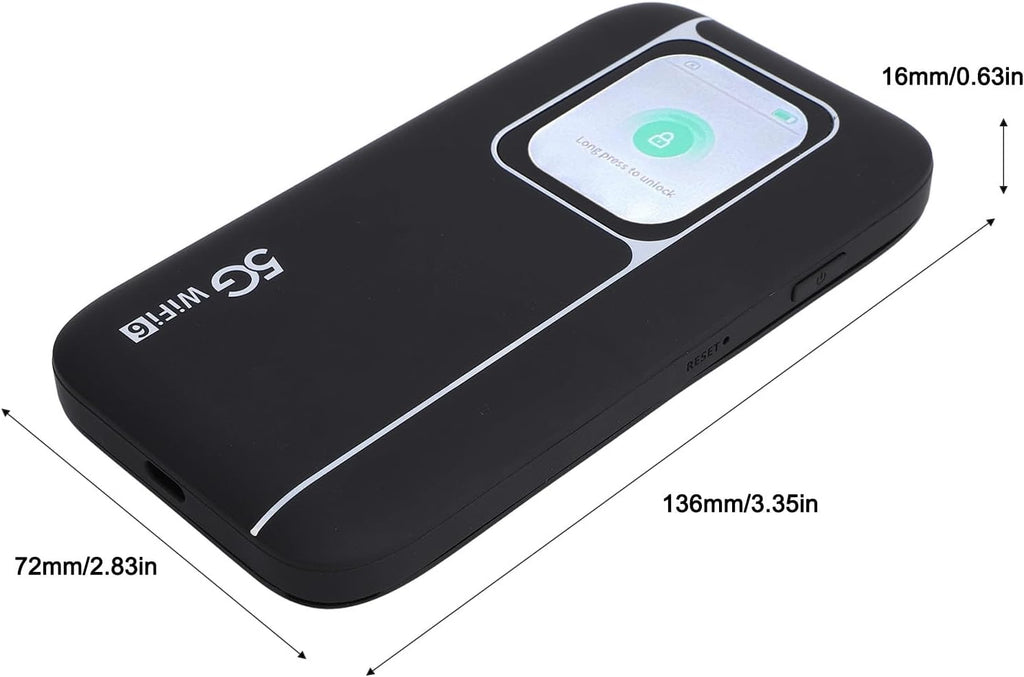 5G Network Mobile Hotspot, 3G 4G 5G Network 6 Mobile Hotspot Router with SIM Card Slot, Up to 16 Connected Devices, 5G Cellular Network Mobile Router for Travel, 7100mAh