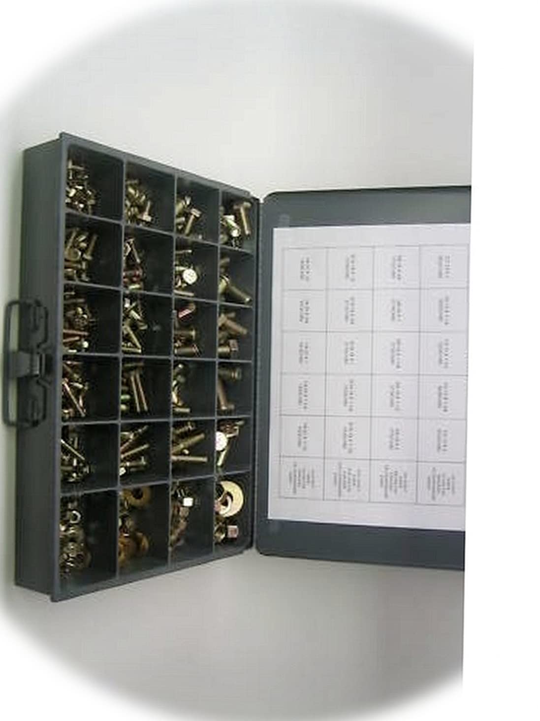 Grade 8 Coarse Bolt Assortment with Nuts & Washers 1/4-20 5/16-18 3/8-16 1/2-13 Multi-Purpose Comprehensive Hardware Fastener Assortment Kit Cit00862Riv