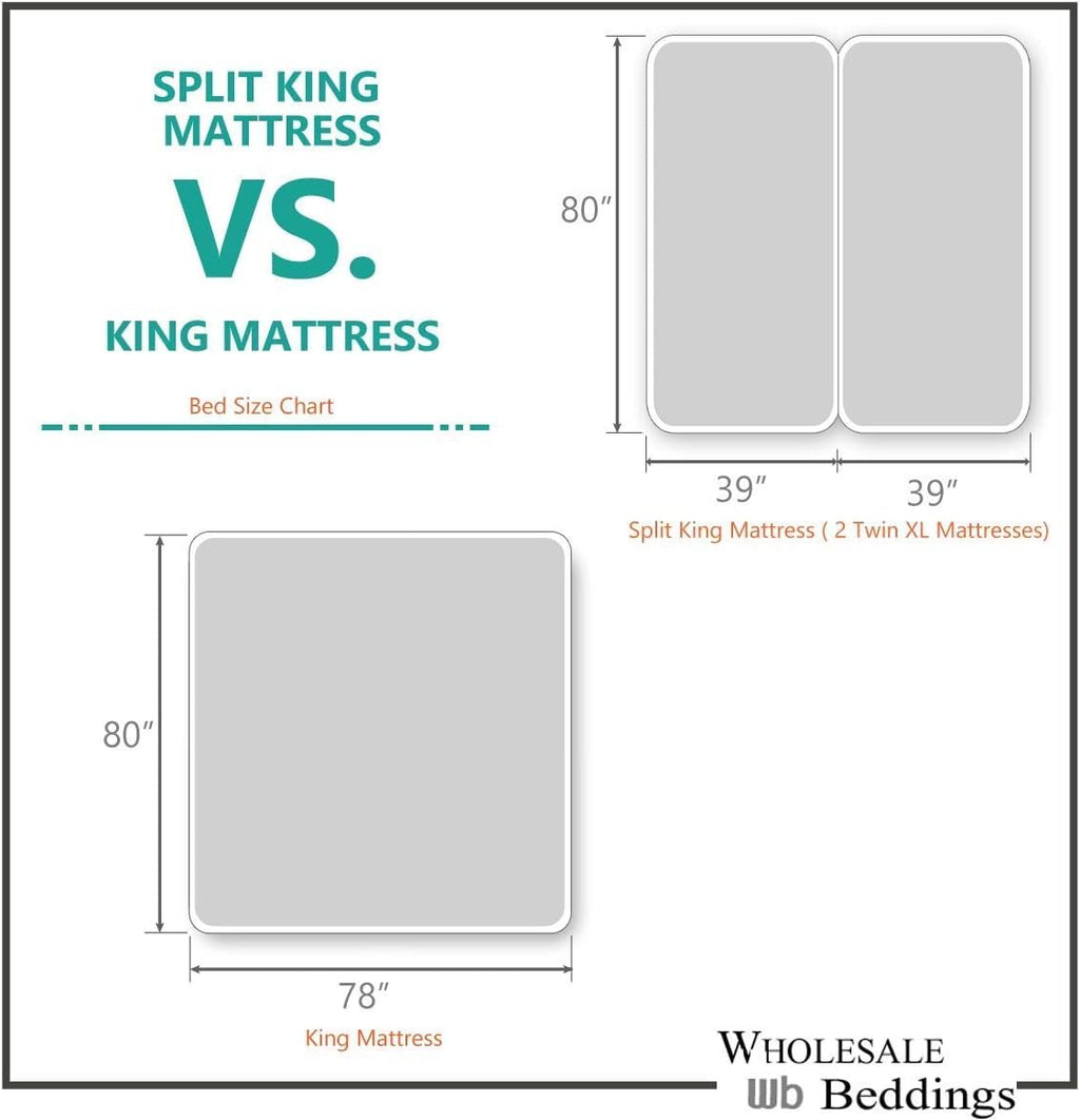 Royal Tradition Split King Sheet Set for Adjustable Beds – 580 Thread Count 100% Cotton Damask Striped Sheets, Luxury Soft & Durable, Burgundy