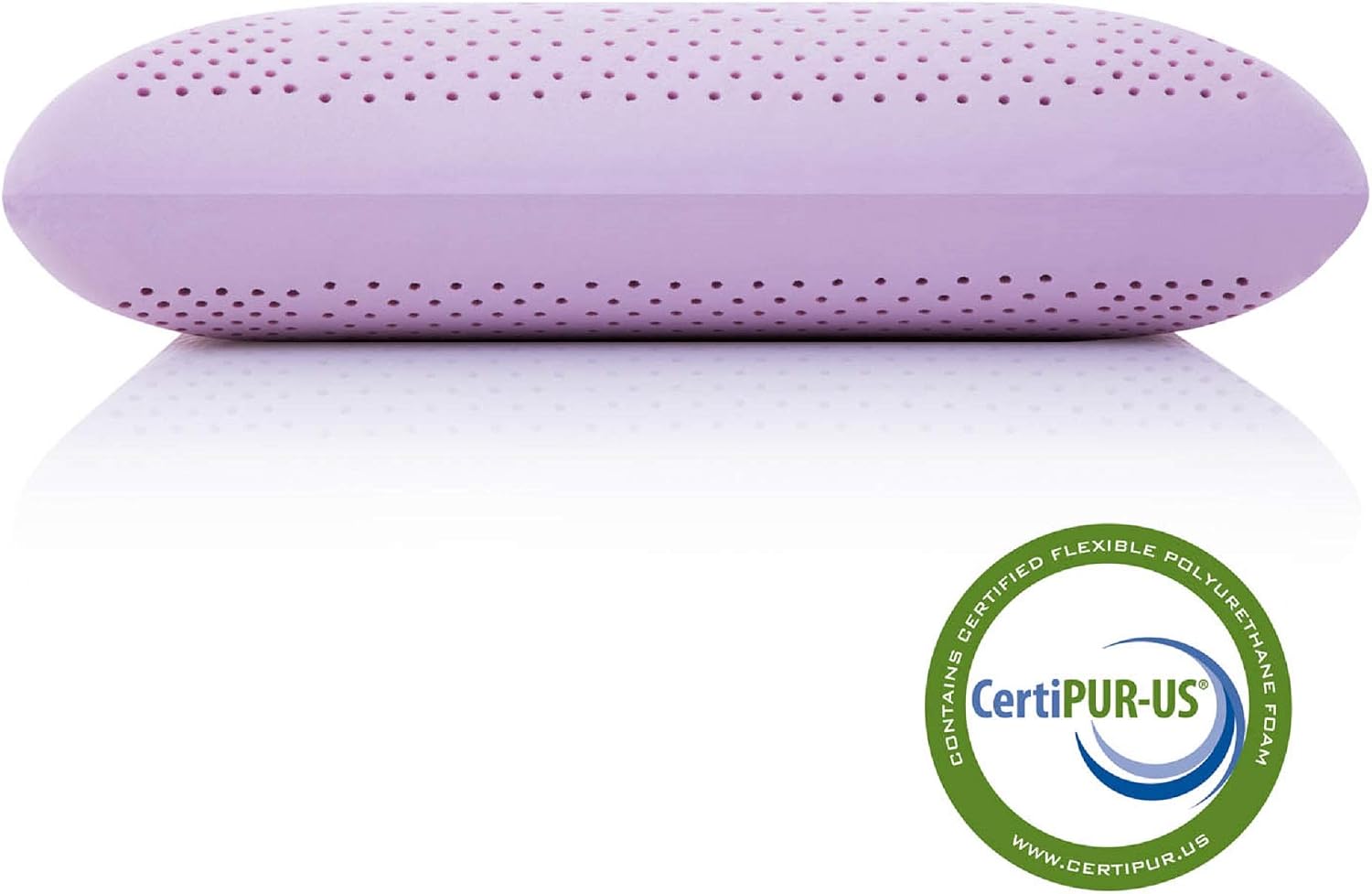MALOUF Z Zoned Dough Memory Foam Infused with Real Natural Lavender Oil Aromatherapy Pillow Spray Included-Queen, purple