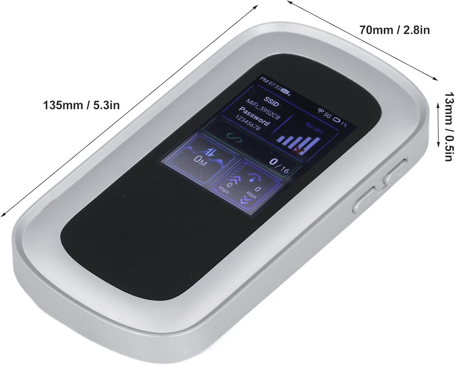 5G 6 Mobile Hotspot, Support 16 Devices 300Mbps Unlocked Internet Router Devices with SIM Card Slot, Travel Hotspot for Travel Camping Security Camera