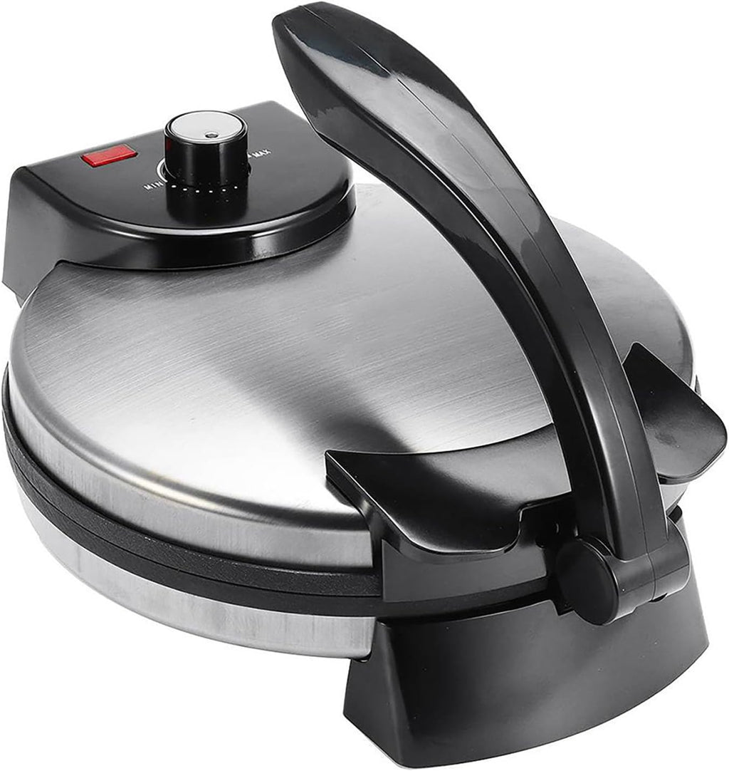 Roti Maker Machine, Electric Tortilla Machine, with Dual Surface Heating, Non Stick Plates, Adjustable Temperature, for Pancakes, Pizza, Quesadillas