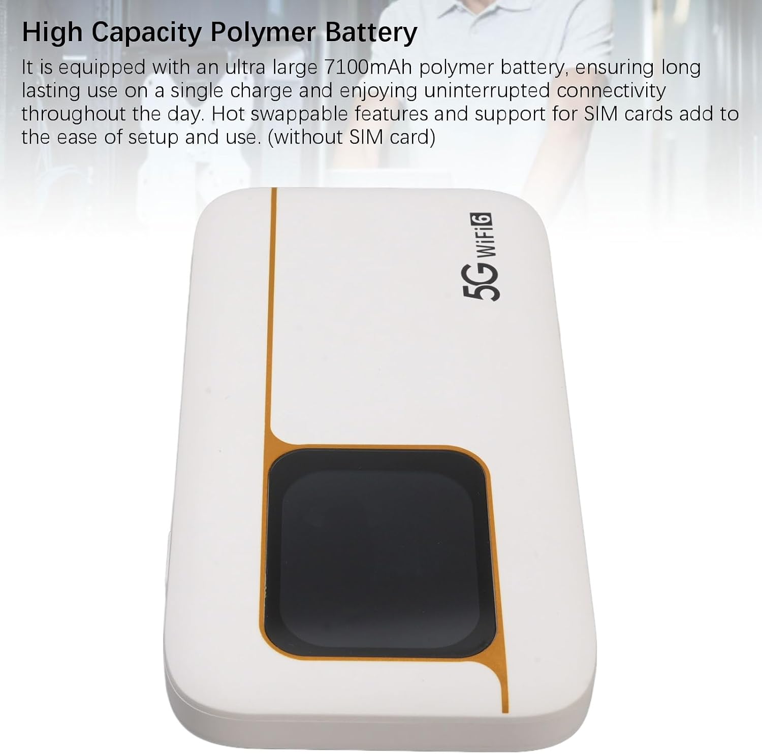 5G Mobile Wi Fi Hotspots, Portable Travel Router, Supports 16 Users, 7100mAh Large Battery, Pocket Wi Fi Device for Secure Internet at Home Or