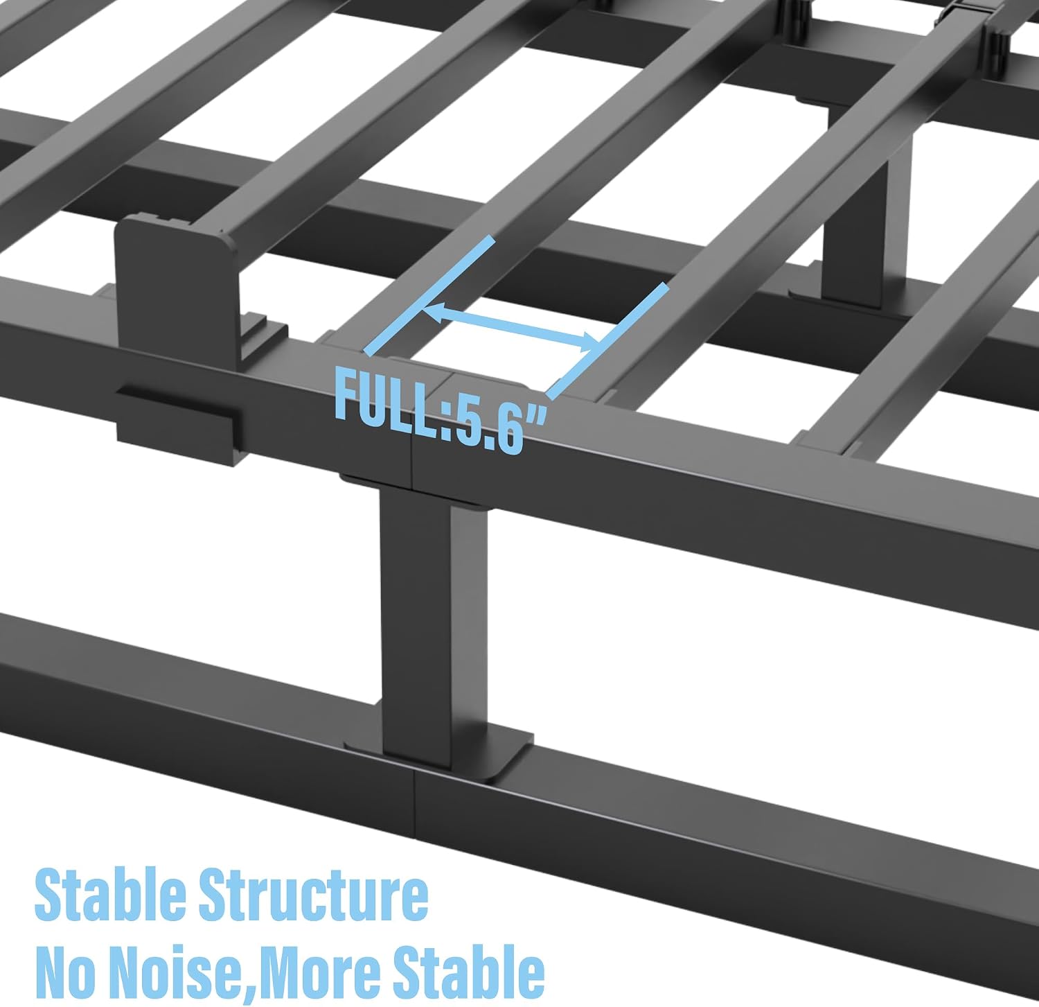 Bilily 14 Inch Full Bed Frame with Sturdy Steel Slat Support,Heavy Duty Metal Platform Full Size Mattress Foundation,No Box Spring Needed,Easy Assembly,Noise Free,Black