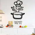 KingGenius Kitchen Metal Wall Art,Chef Restaurant Wall Decor,Home Kitchen Gifts (Black, 22'x30'/56x76cm, Metal Wall Art)