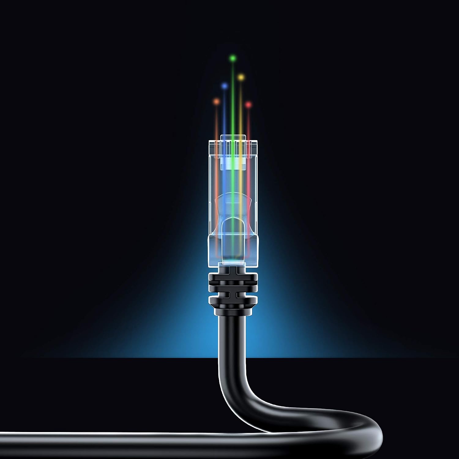 Maximm Cat 6 Ethernet Cable - 15 ft (50-Pack) - High-Speed LAN, Internet, Patch, and Network Cable - UTP, 10Gbps, 550MHz Ethernet Cord - Black