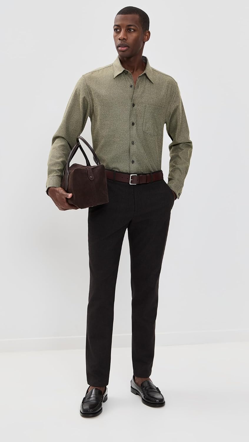 Theory Men's Weekend Shirt in Spun Flannel