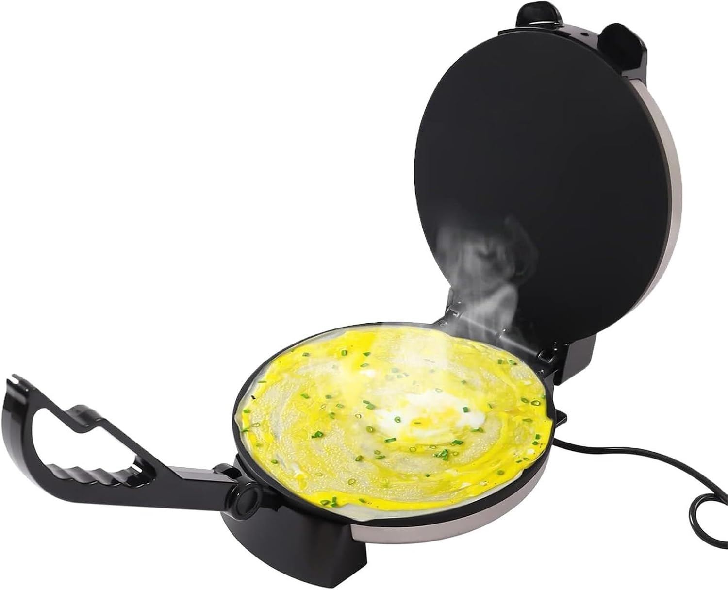 10 inch Electric Tortilla Maker, Electric Rotis Tortilla Press, Non Stick Roti Maker Machine(110v)