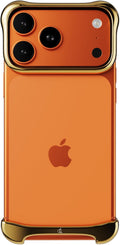 Arc Pulse Compatible with iPhone 17 Pro Phone Case (2025), Minimalist Protective Shock Absorption Aerospace Grade Aluminum Shells + Elastomer Inlays Easy Fit 6.3 inch Gold