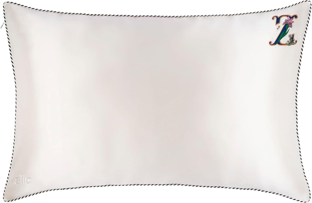 slip The Original Queen Pure Silk Pillow Case - 100% Pure 22 Momme Mulberry Silk - Queen Standard Size - Anti-Aging, Anti-BedHead, Anti-Sleep Crease, Initial Collection: Letter Z (20' x 30')