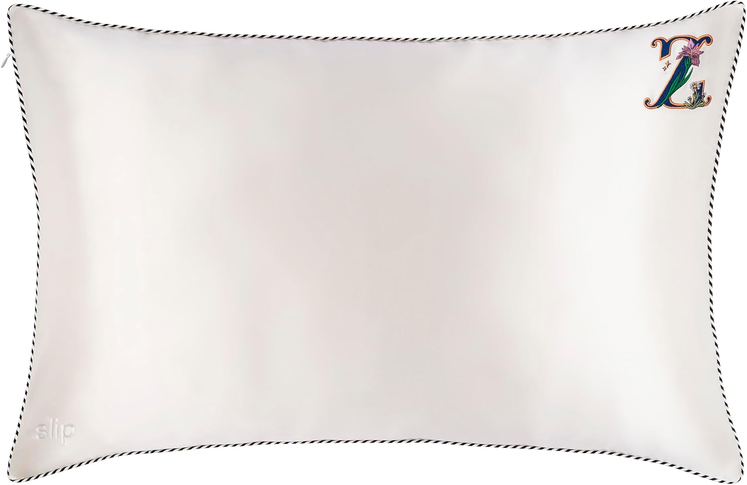 slip The Original Queen Pure Silk Pillow Case - 100% Pure 22 Momme Mulberry Silk - Queen Standard Size - Anti-Aging, Anti-BedHead, Anti-Sleep Crease, Initial Collection: Letter Z (20' x 30')