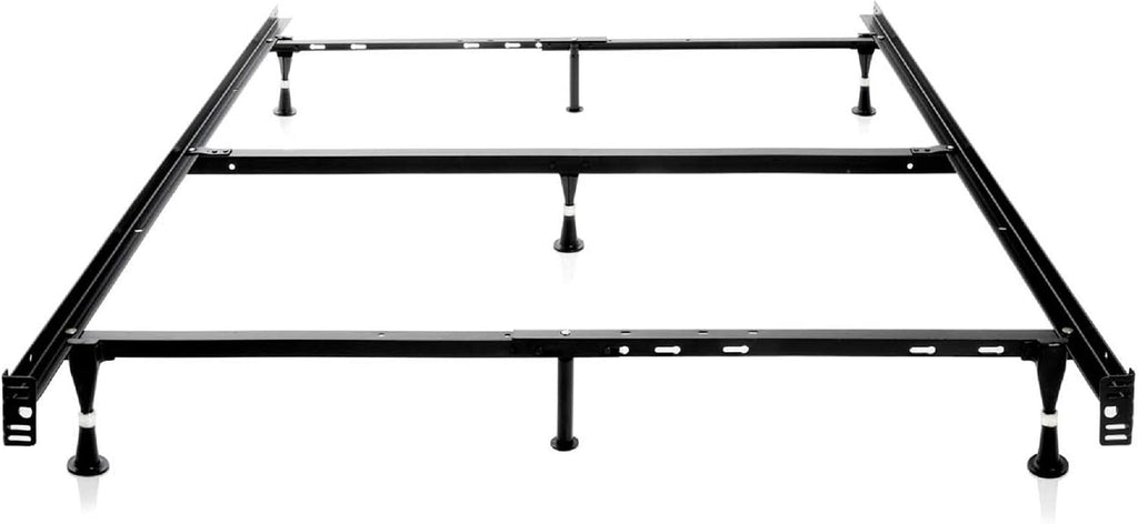 STRUCTURES Heavy Duty Adjustable Metal Bed Frame with 7 Legs, Center Support and Glides Only - Queen, Full XL, Full, Twin XL, Twin
