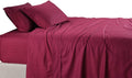 Royal Tradition Split Top California King Sheet Set for Adjustable Beds – 580 Thread Count 100% Cotton Damask Striped Sheets, Deep Pocket Fits Up to 15', Soft & Durable Hotel Bedding, Burgundy