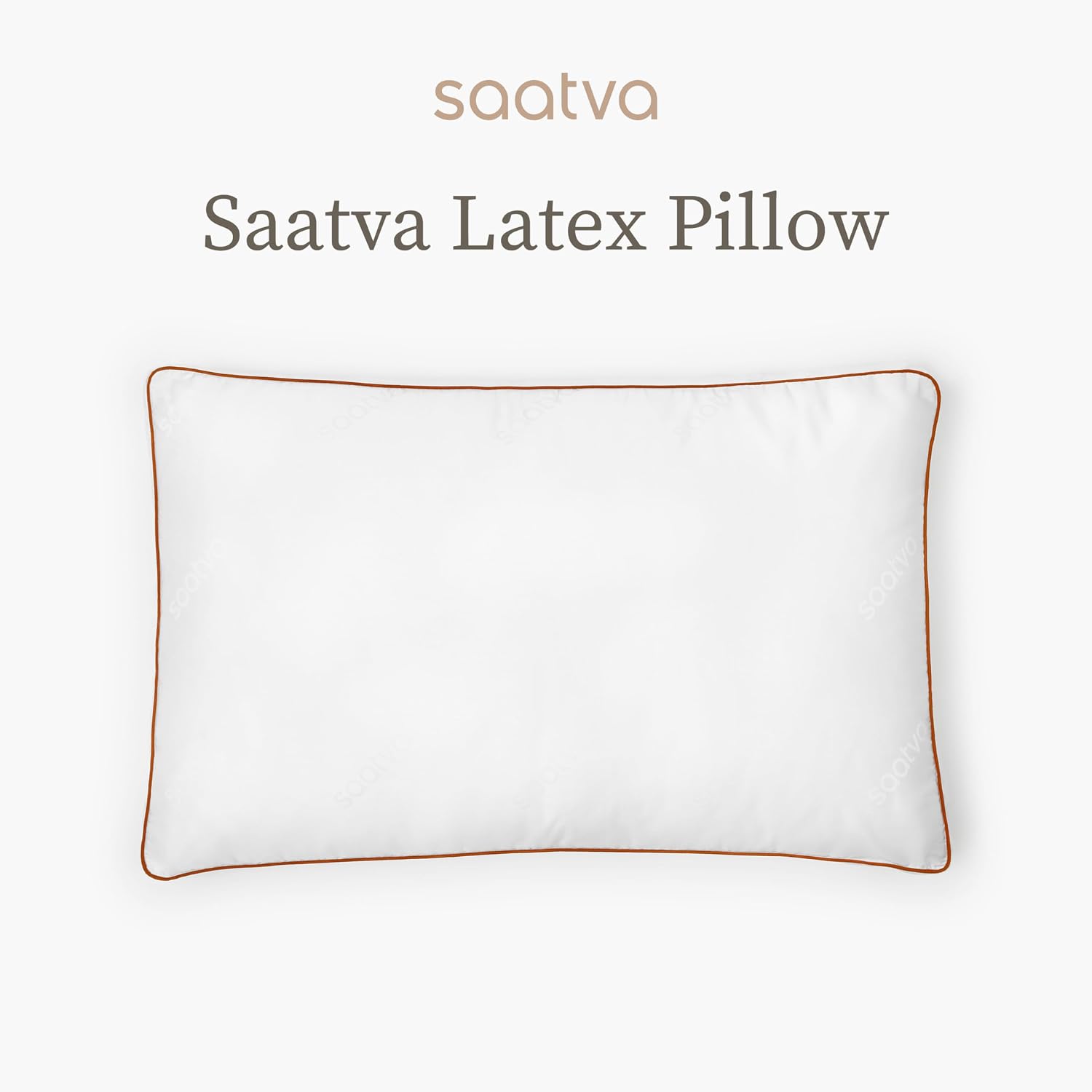 Saatva Latex Pillow - Standard Loft (4' - 5') - Hypoallergenic Pillow with Shredded Latex Core - Breathable - Machine Washable Organic Cotton Cover - Queen (28'x18') 1 Pack