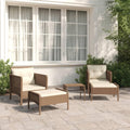 5 Piece Patio Lounge Set with Cushions Brown Poly Rattanqueen Bed Frame with headboard Queen Size Bed Frame King Size Bed Frame King Platform Bed Frame Metal Bed Frame Queen Size