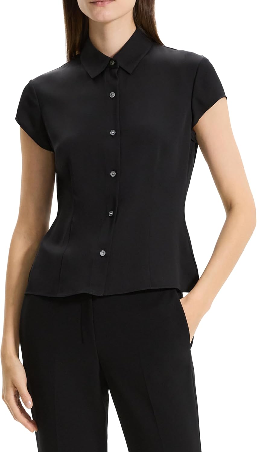 Theory Women's Cap Sleeve Blouse