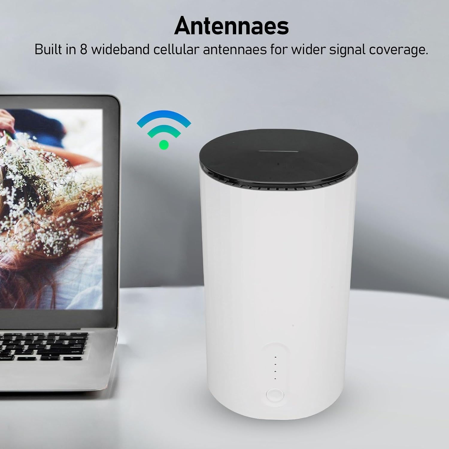 5G CPE Router, 2.4G 5G Dual Band Cordless 5G Router with 2 SIM Card Slots, Support 50 Users, Portable 5G NR NSA SA Cordless Internet Router for Home Office (US Plug)