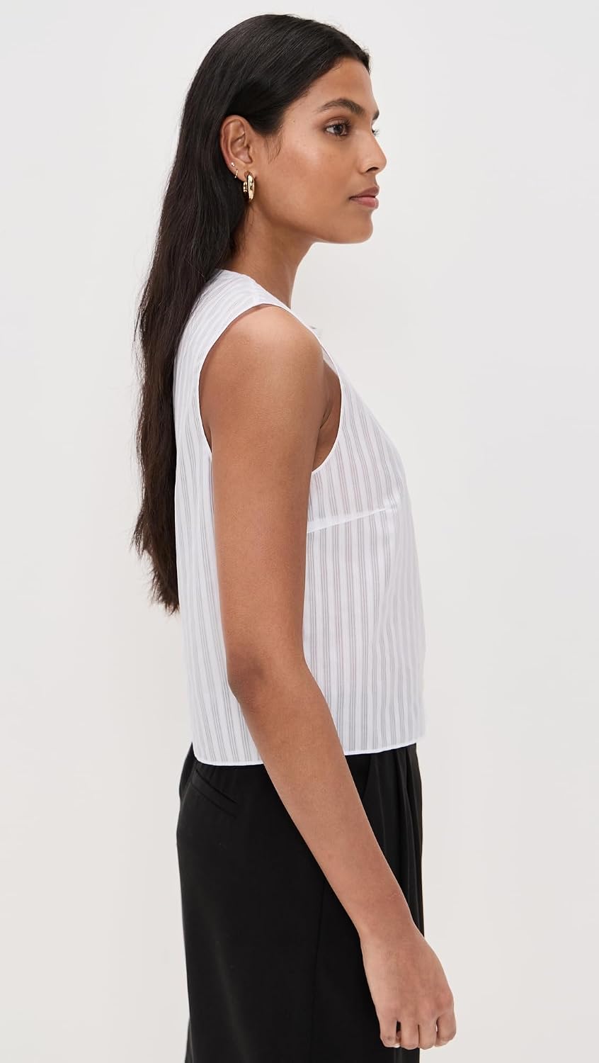Theory Women's Sleeveless Button Down Shell