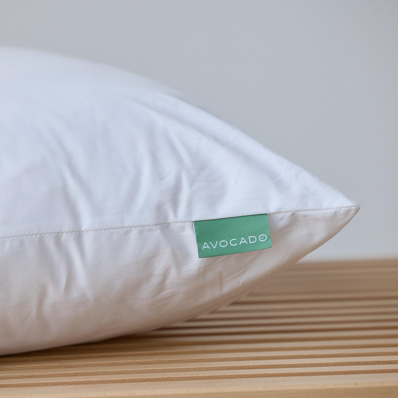 Avocado Organic Cotton Pillow — GOLS Certified, Adjustable Loft, Medium Firm for Back, Side & Stomach Sleepers, Standard