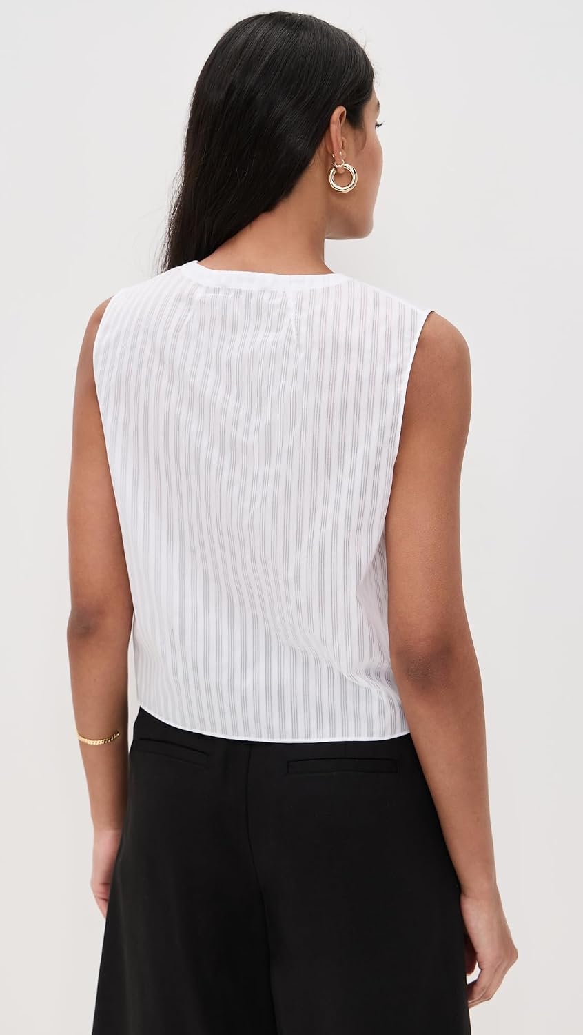 Theory Women's Sleeveless Button Down Shell