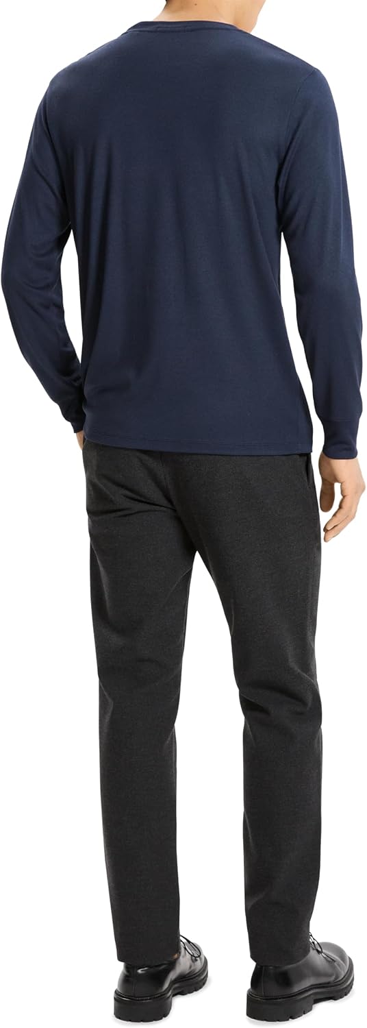 Theory Men's Essential Tee in Anemone Milano, Baltic, S