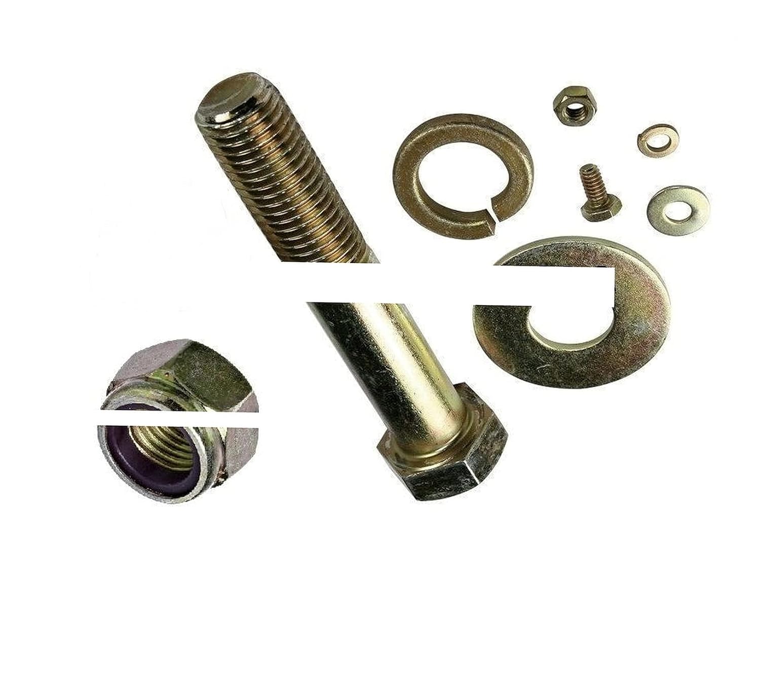 Grade 8 Bolts/Screws, Flat & Lock Washers & Hex Lock Nuts Kit 668 Pieces Multi-Purpose Comprehensive Hardware Fastener Assortment Kit Cit01788Riv