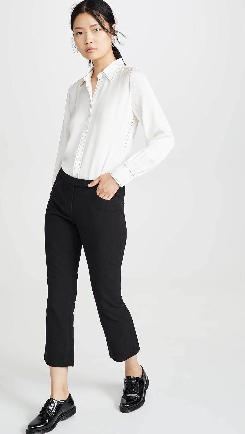 Theory Women's Crop Pants, Black, 2