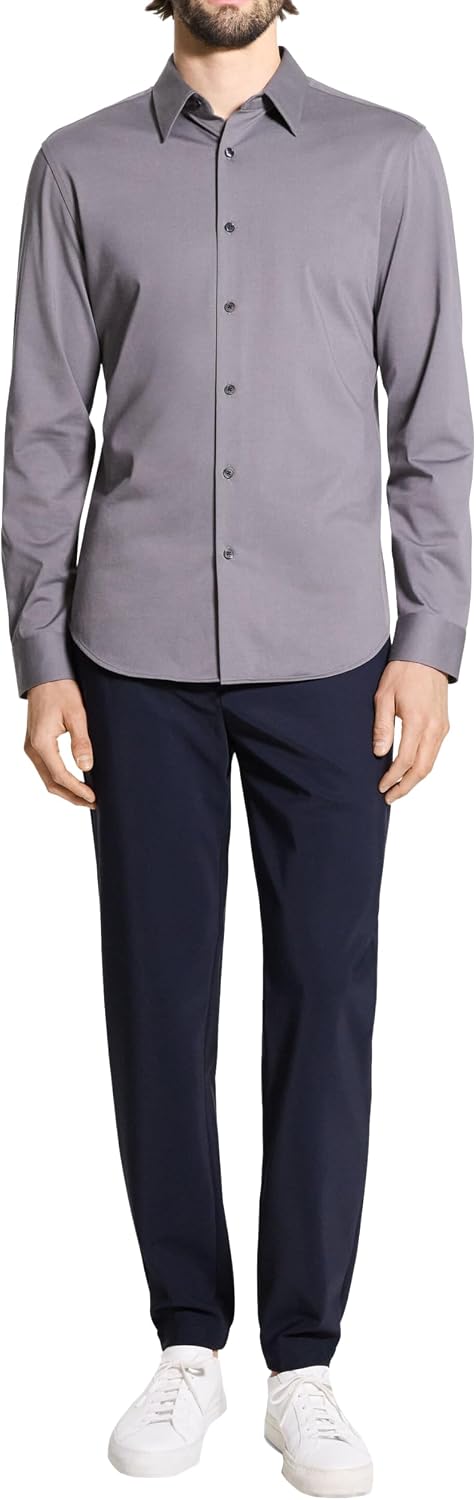 Theory Men's Sylvain Shirt in Structure Knit