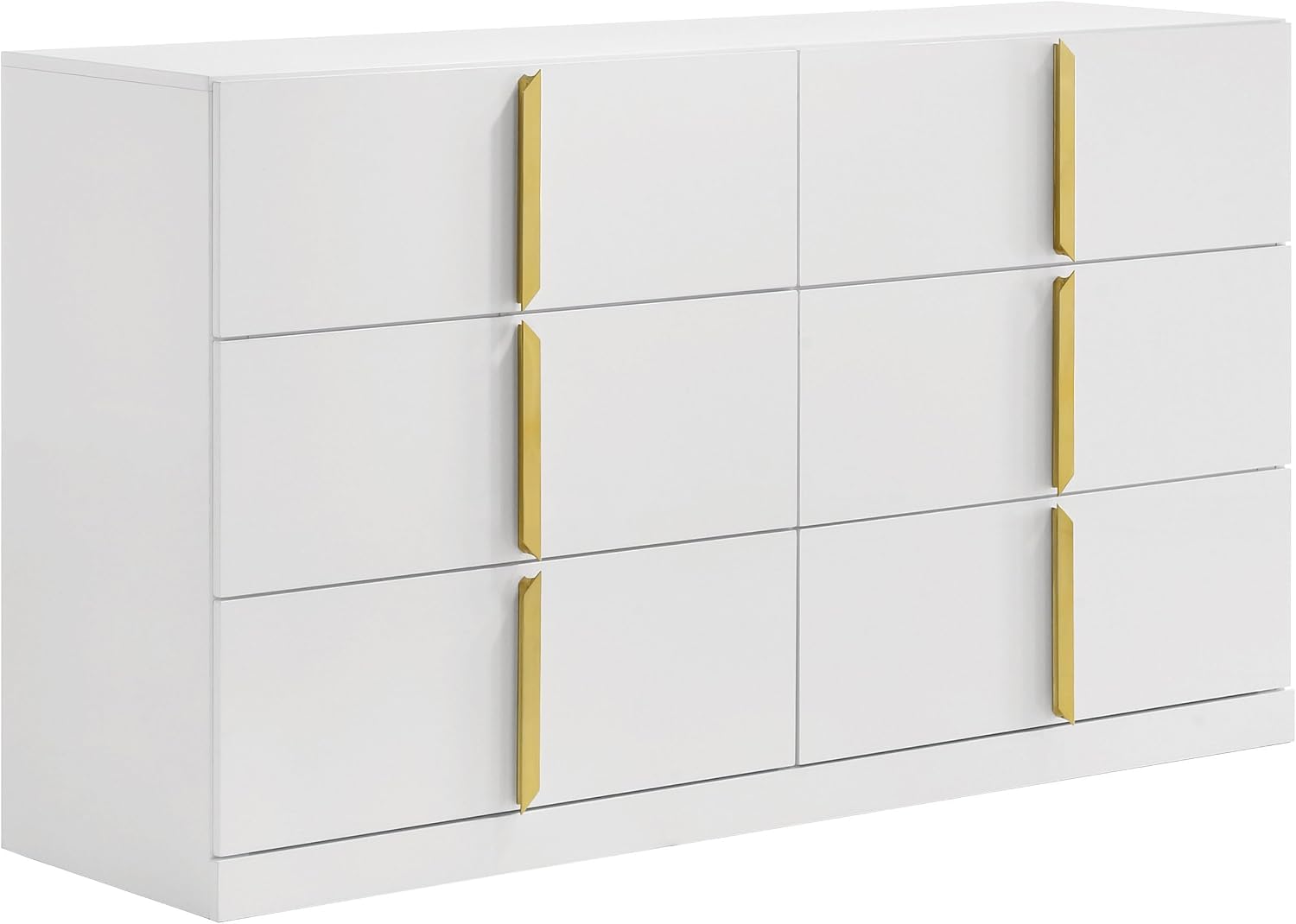 Coaster Home Furnishings - INES - Wood - 5-Piece Bedroom Set with Upholstered Bed and Flat Drawer Fronts - Bedroom - Queen Size - White High Gloss and Navy - 223091NVYQ-S5