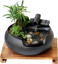 Desktop Fountain Tabletop Fountain Waterfall Desktop Electric Water Fountain Decor Indoor Outdoor Portable Tabletop Decorative Zen Meditation Waterfall Relaxation Indoor Tabletop Fountain